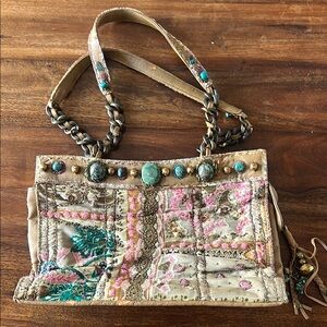 Embellished Patchwork Handbag